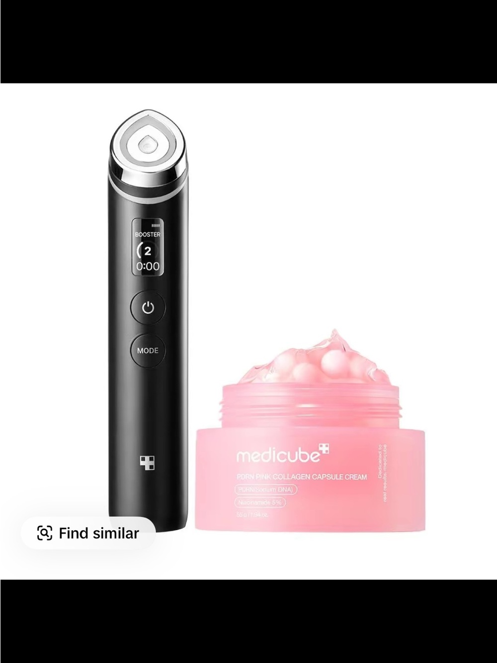 Medicube Pink Collagen Capsule Cream with Black Facial Device
